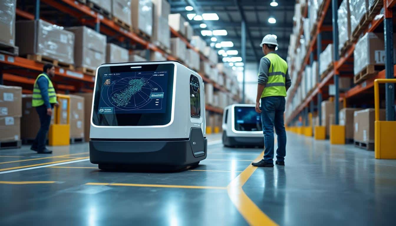 Illustration: Les technologies qui font fonctionner les véhicules automatisés en entrepôt